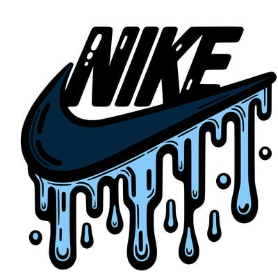 dripping nike logo