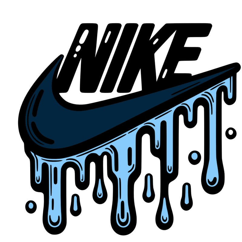 dripping nike logo