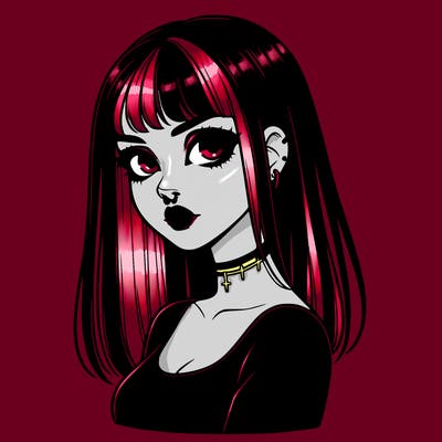 realistic goth girl