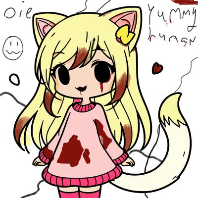 girl with cat ears and tail