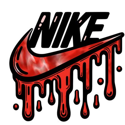 dripping nike logo