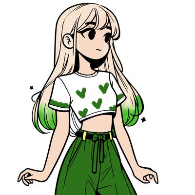 girl in a cute crop top