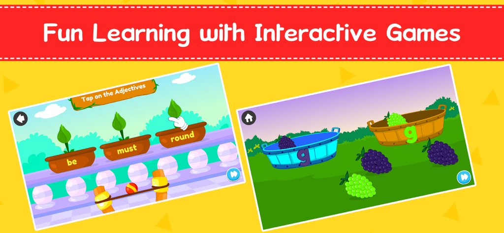 Learn ABC Songs & Kids Phonics - Educational interactive games for kids learning phonics and adjectives