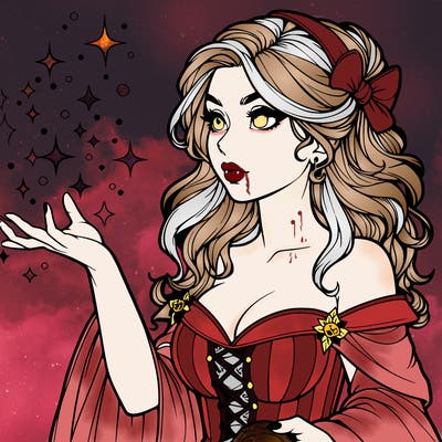 realistic women sorcerer using magic