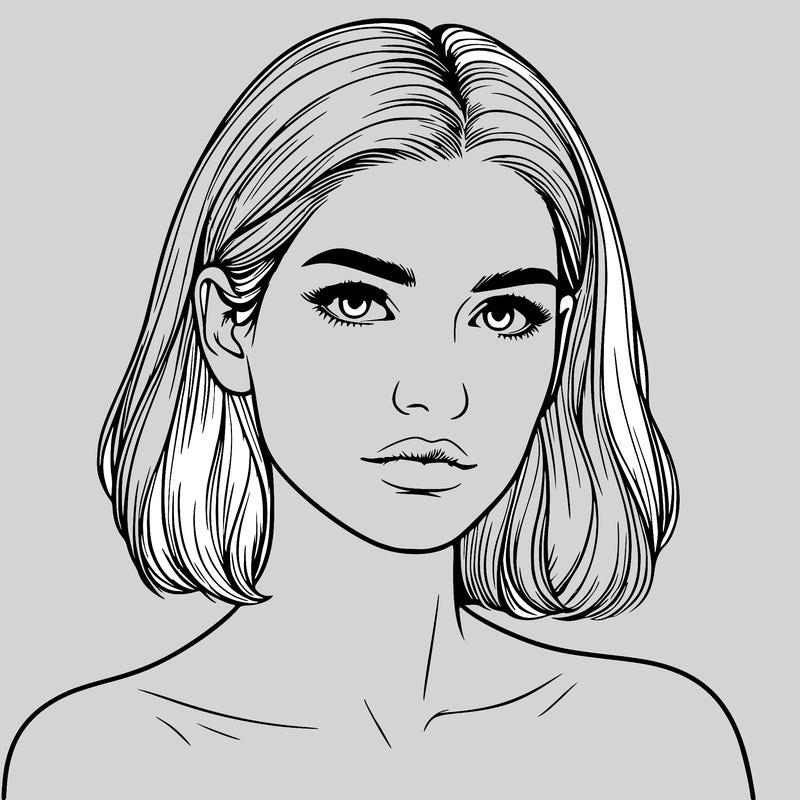 realistic portrait of woman