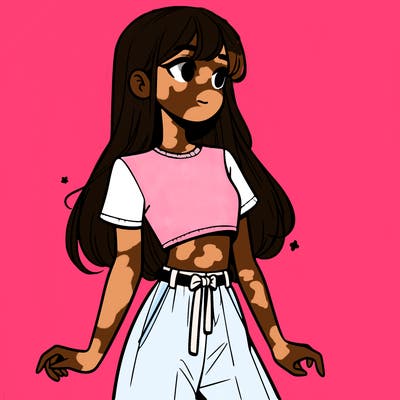 girl in a cute crop top