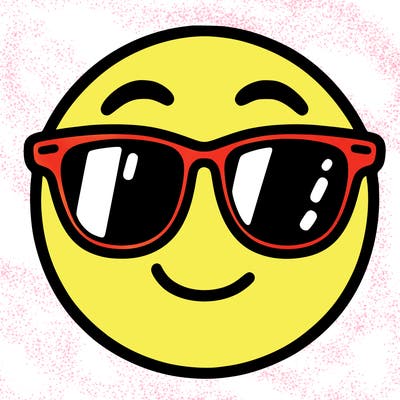 emoji with sunglasses