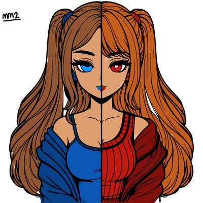 realistic girl split