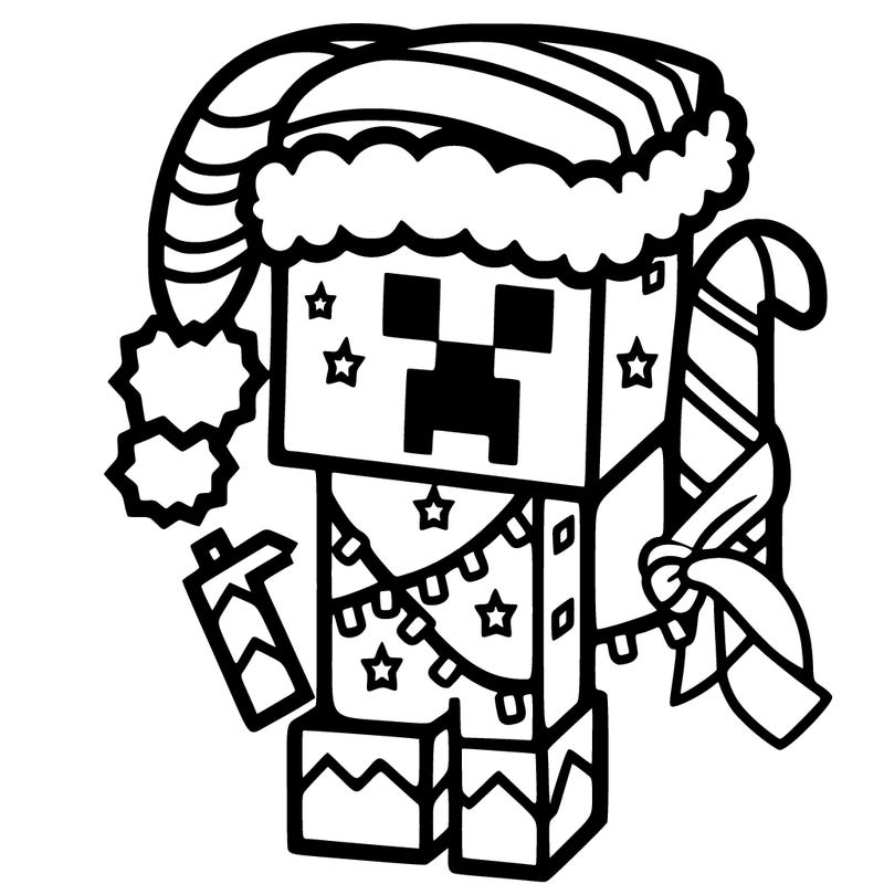 christmas minecraft creeper