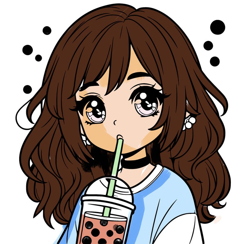 girl with boba