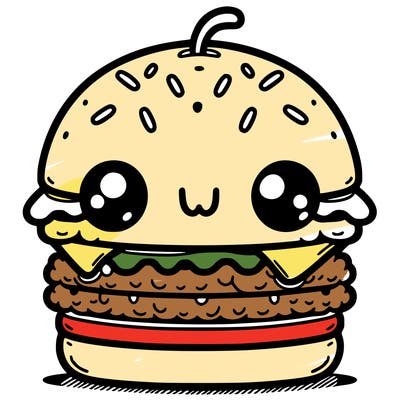 burger cute