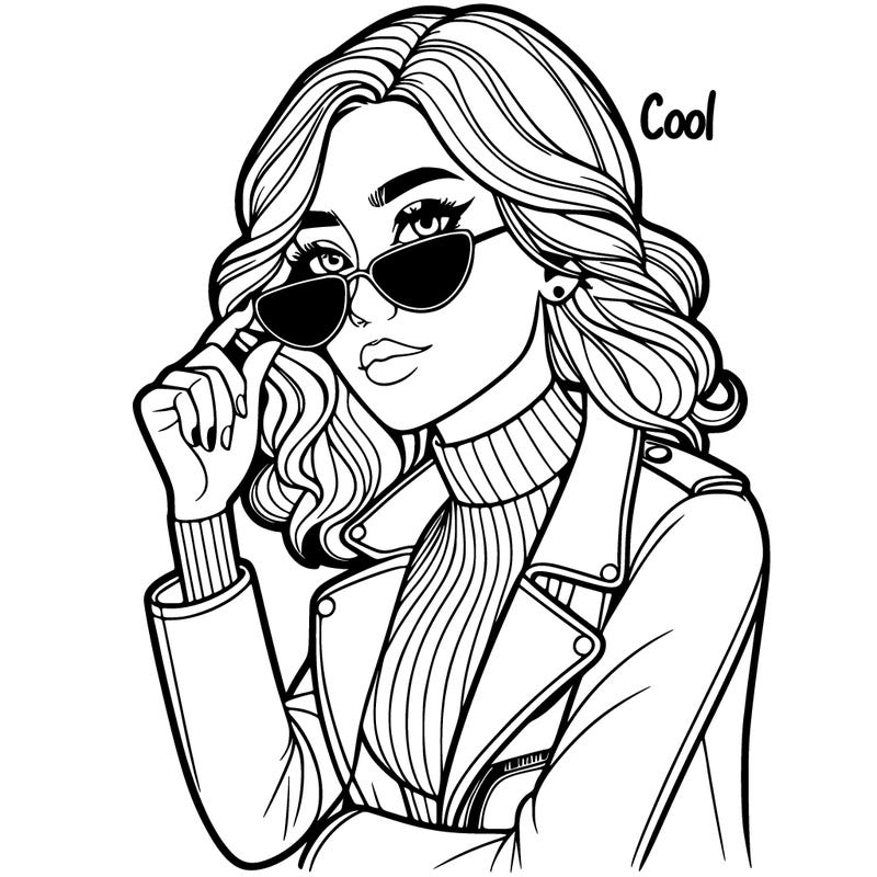 cool realistic woman