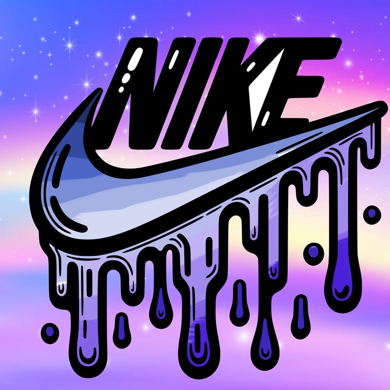 dripping nike logo