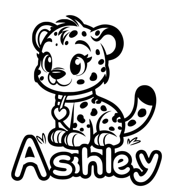 ashley name with animal print