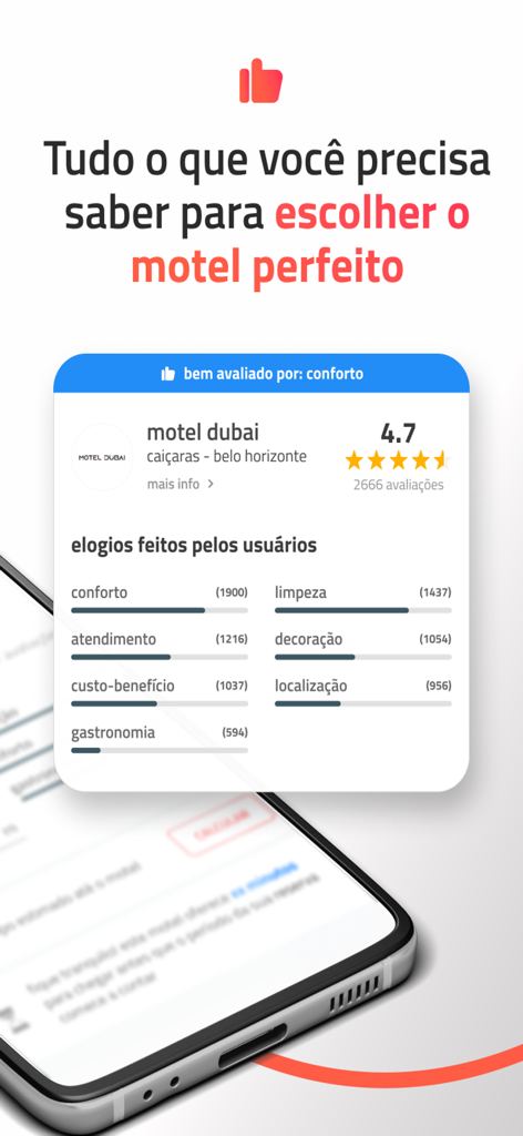 guia de motéis go - Affichage des avis et notes des utilisateurs pour un motel dans l'application Guia de Moteis Go