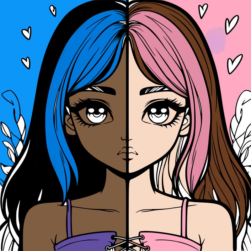 realistic girl split