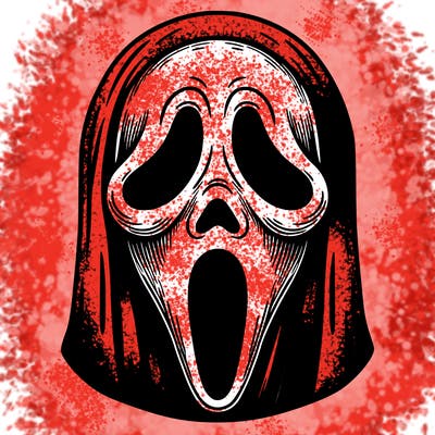 detailed ghostface mask