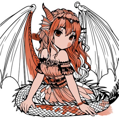 dragon girl realistic fantasy