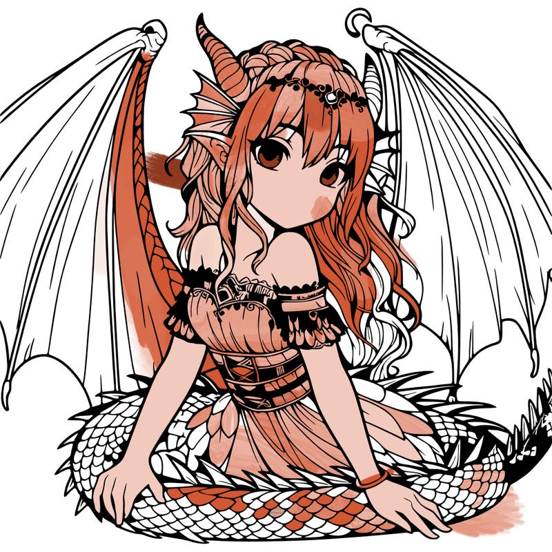dragon girl realistic fantasy