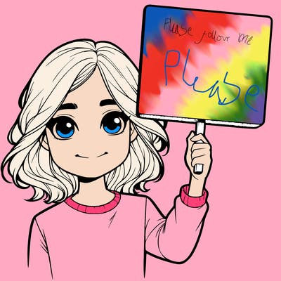 realistic girl holding up a sign