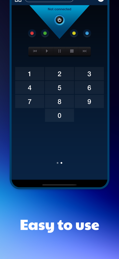 Universal Remote for Smart TV. - Interfaz de teclado numérico de la aplicación Control Remoto Universal para Smart TV