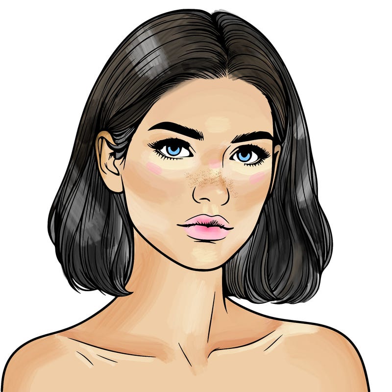 realistic portrait of woman