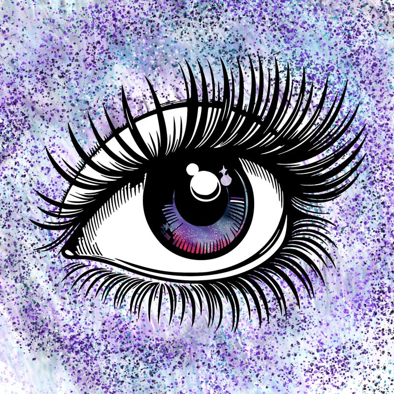 realistic eye long eylashes