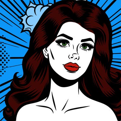 pop art style woman