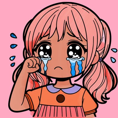 teary girl