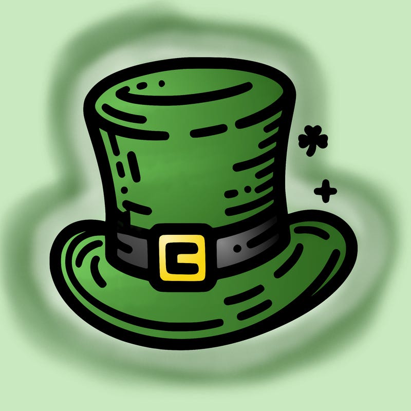 st patrick hat with thin lines