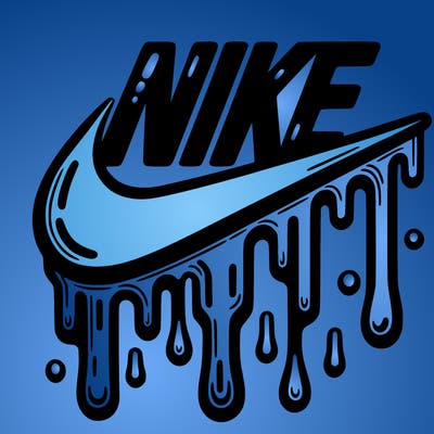 dripping nike logo