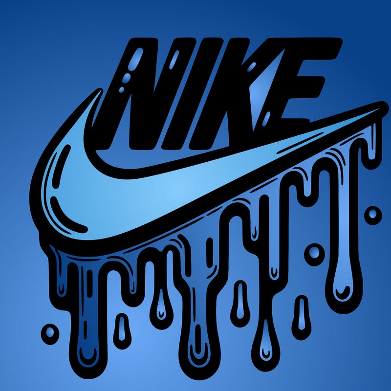 dripping nike logo