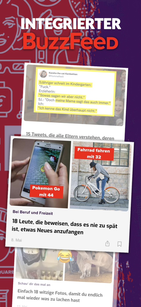 The ingame app news feed showing integrated viral content and lifestyle trends