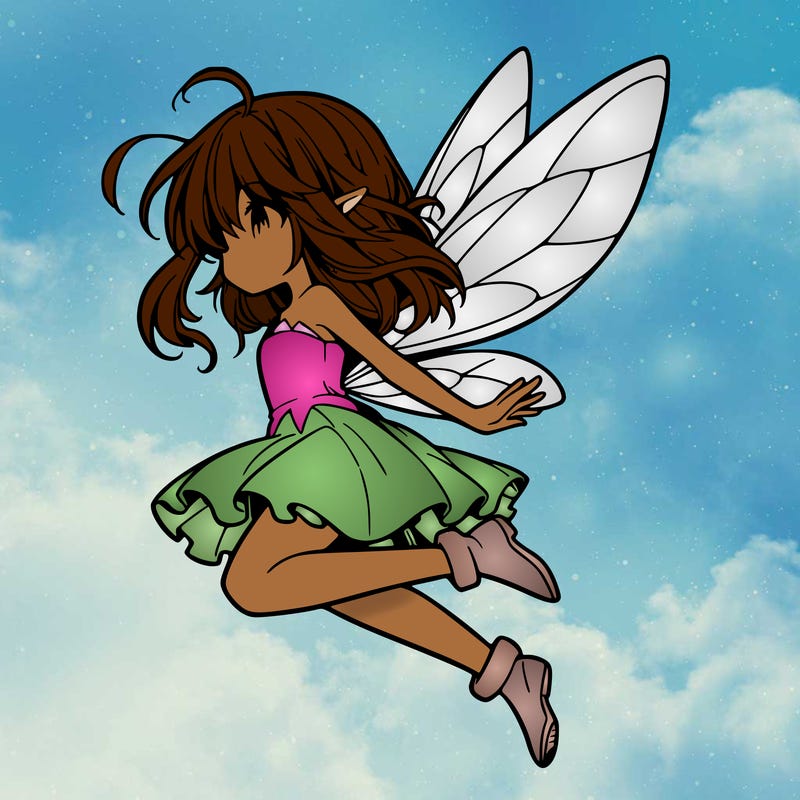 manga fairy flying