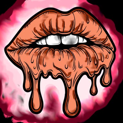 realistic melting lips