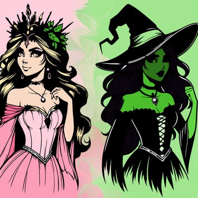 wicked glinda and  elphaba that is realistic