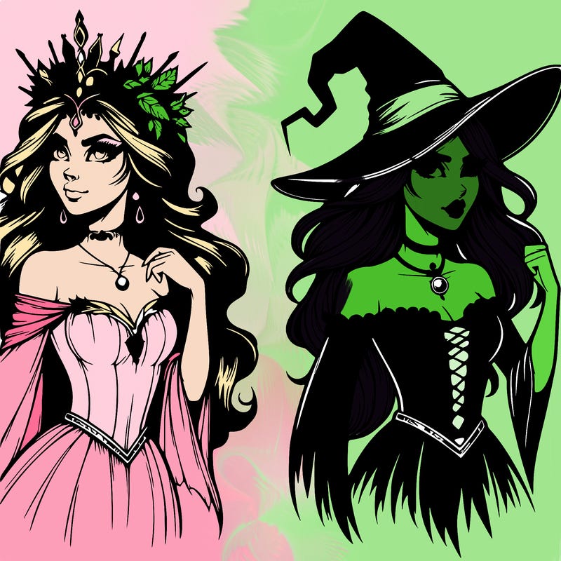 wicked glinda and  elphaba that is realistic