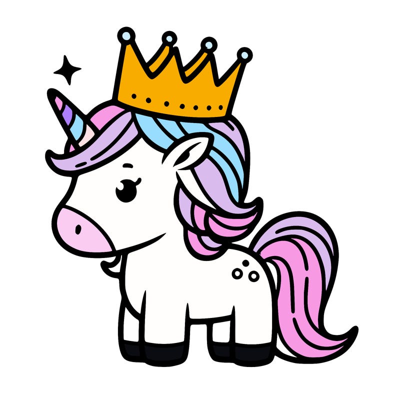 unicorn with crown