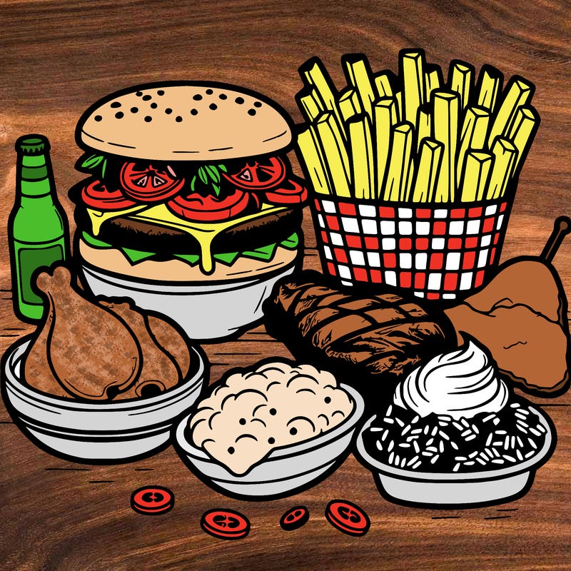 detailed black american soul food