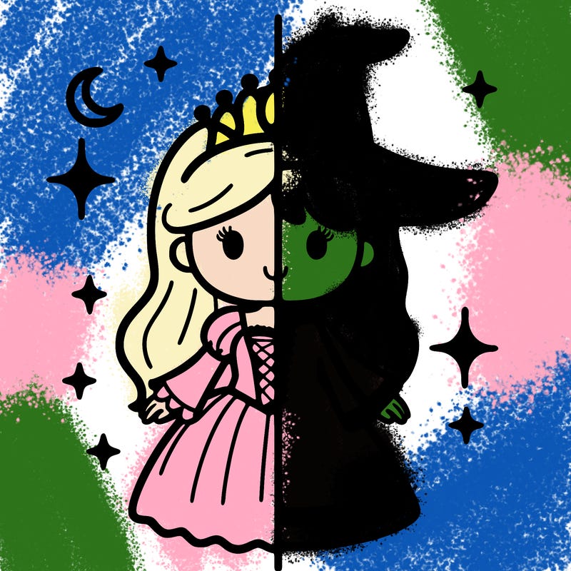split princess and witch