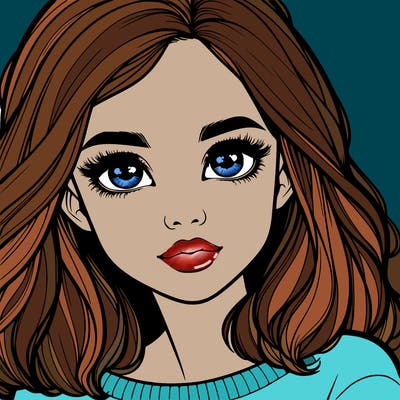 realistic girl whith cute eyes