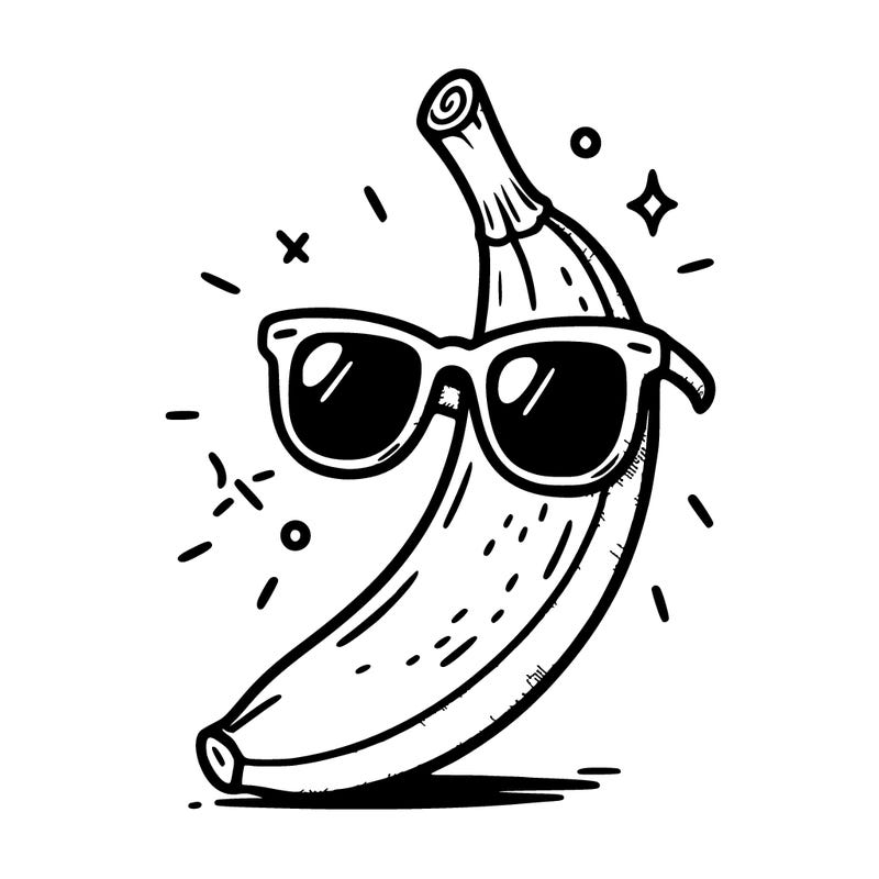 a banana that with sunglasses
