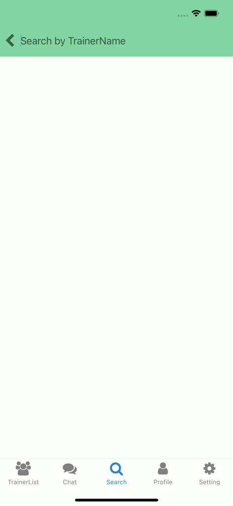 Such-Oberfläche zum Finden von Pokémon GO-Trainern nach Namen in der Poke Friends App