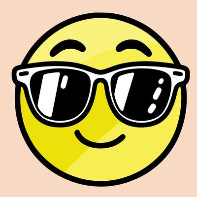 emoji with sunglasses