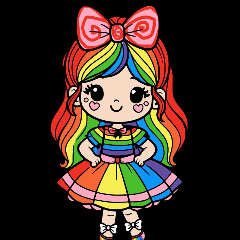 little girl with a bow