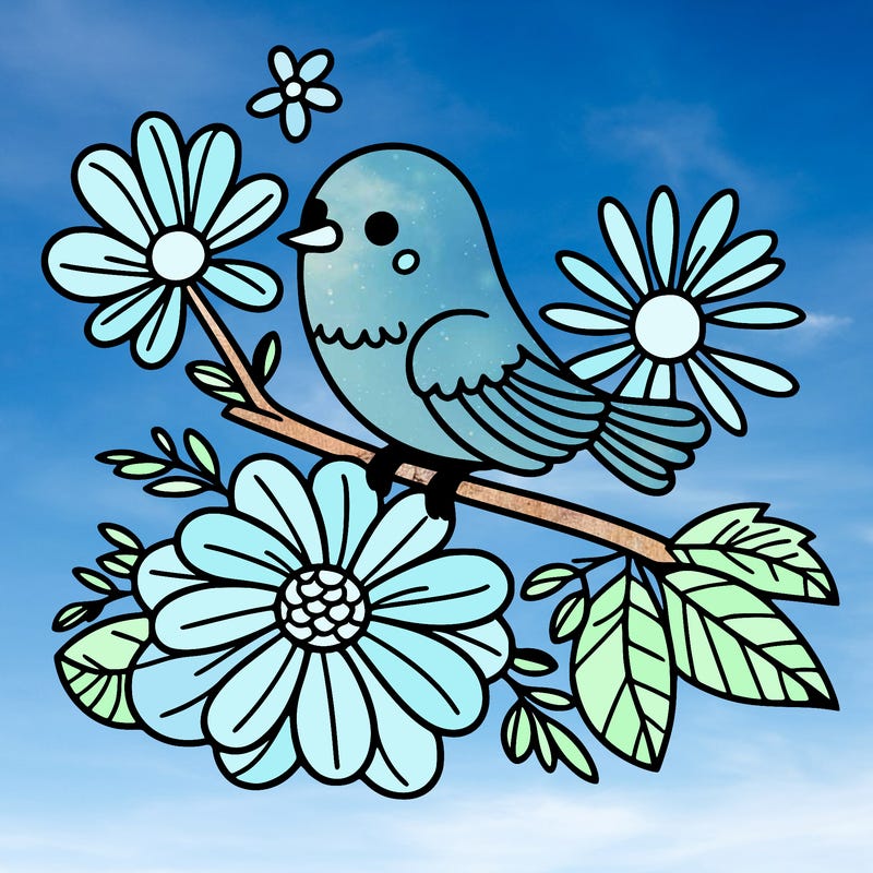 bird on a flower