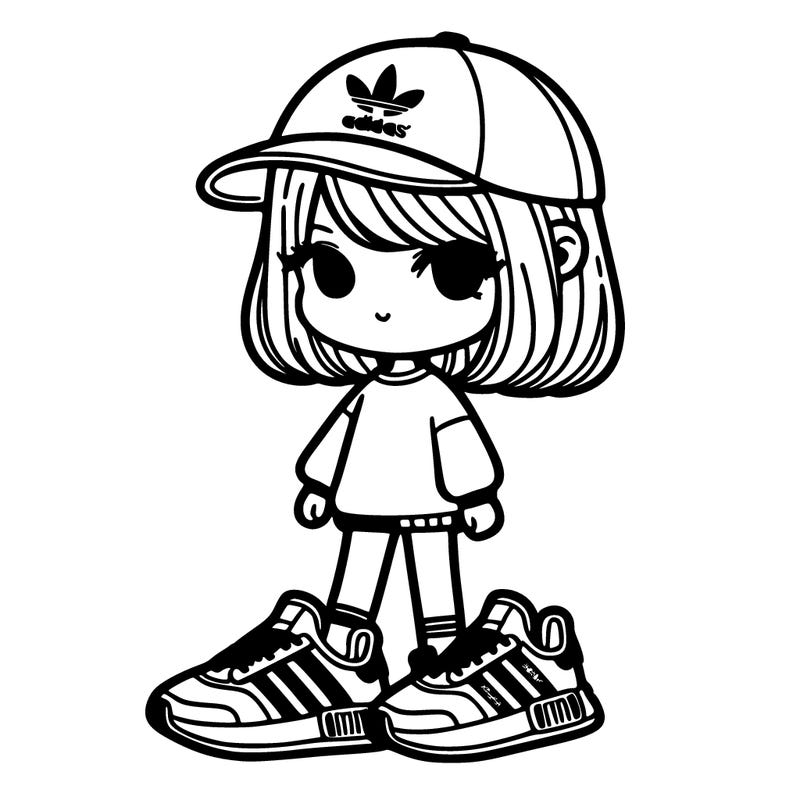 girl with adidas shoes