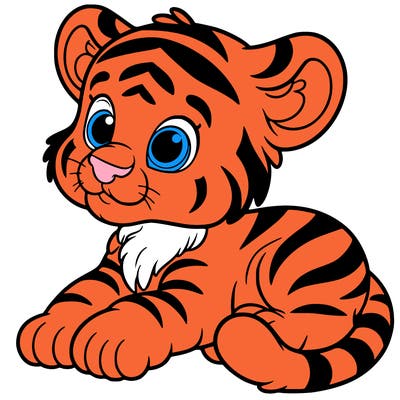 an easy color tiger