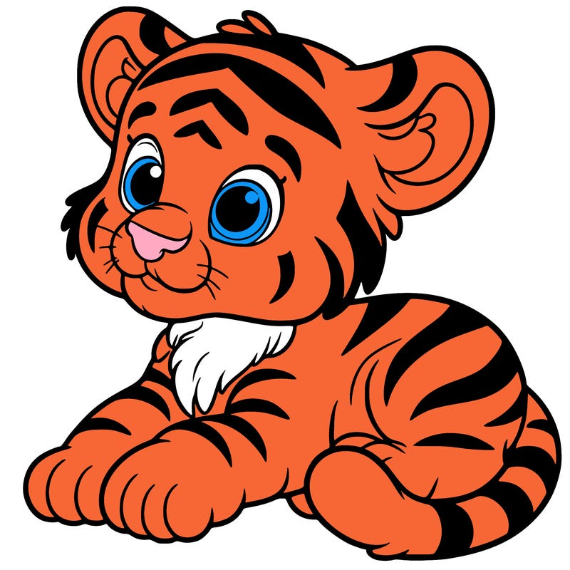 an easy color tiger