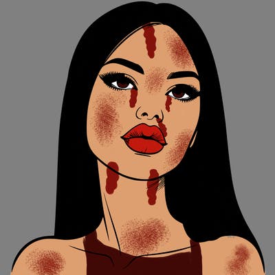 realistic woman with full lips